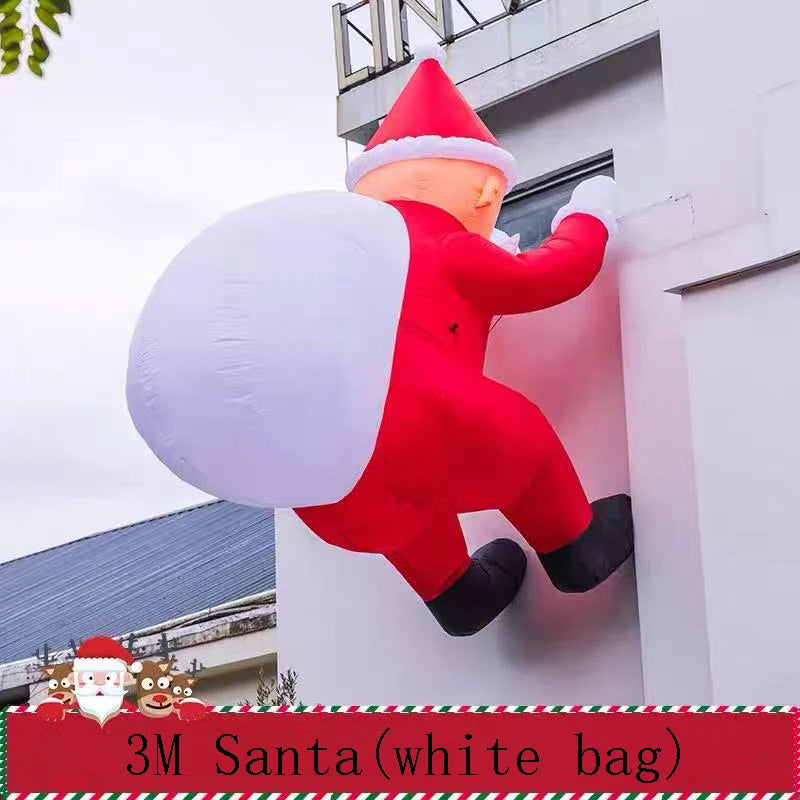 Père Noël Grimpeur Gonflable 2,4 m – Décoration Extérieure – vue 16