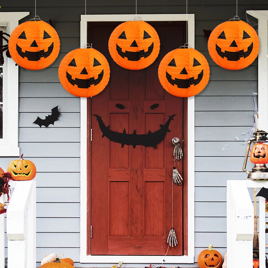 Lanternes en papier citrouille Halloween – vue 4