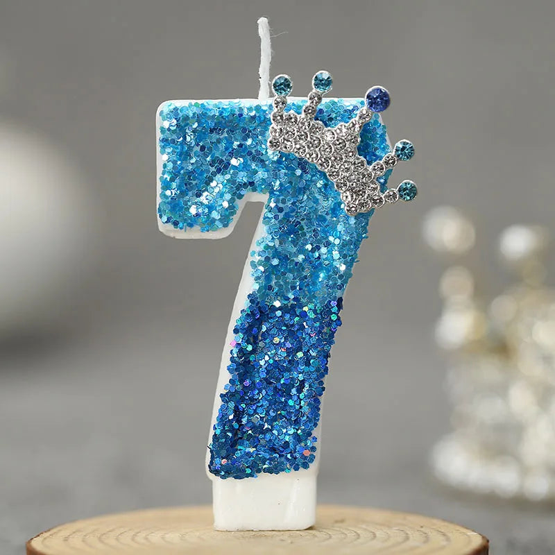 Bougie Topper Gâteau Chiffre 2 Lumineuse Couronne Princesse – vue 9