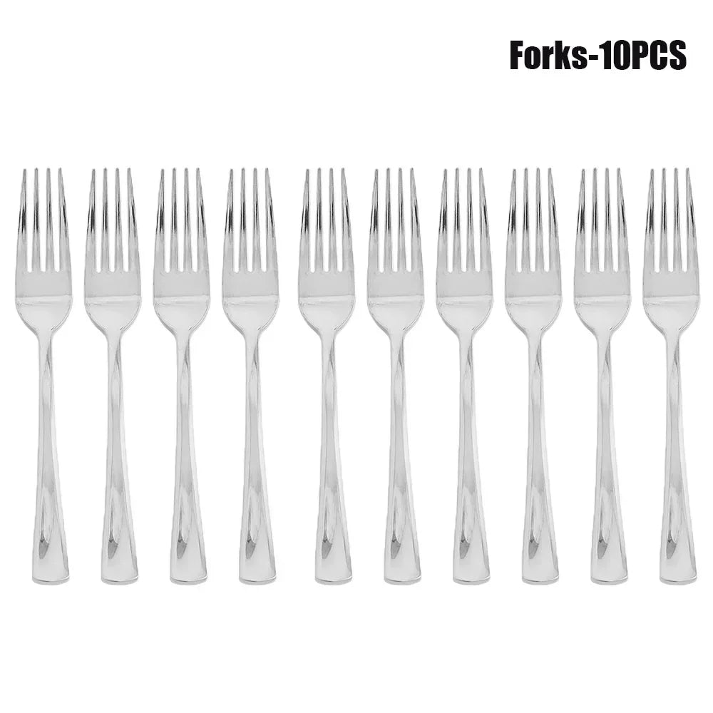 Couverts Jetables Dorés - Lot de 10 – vue 11