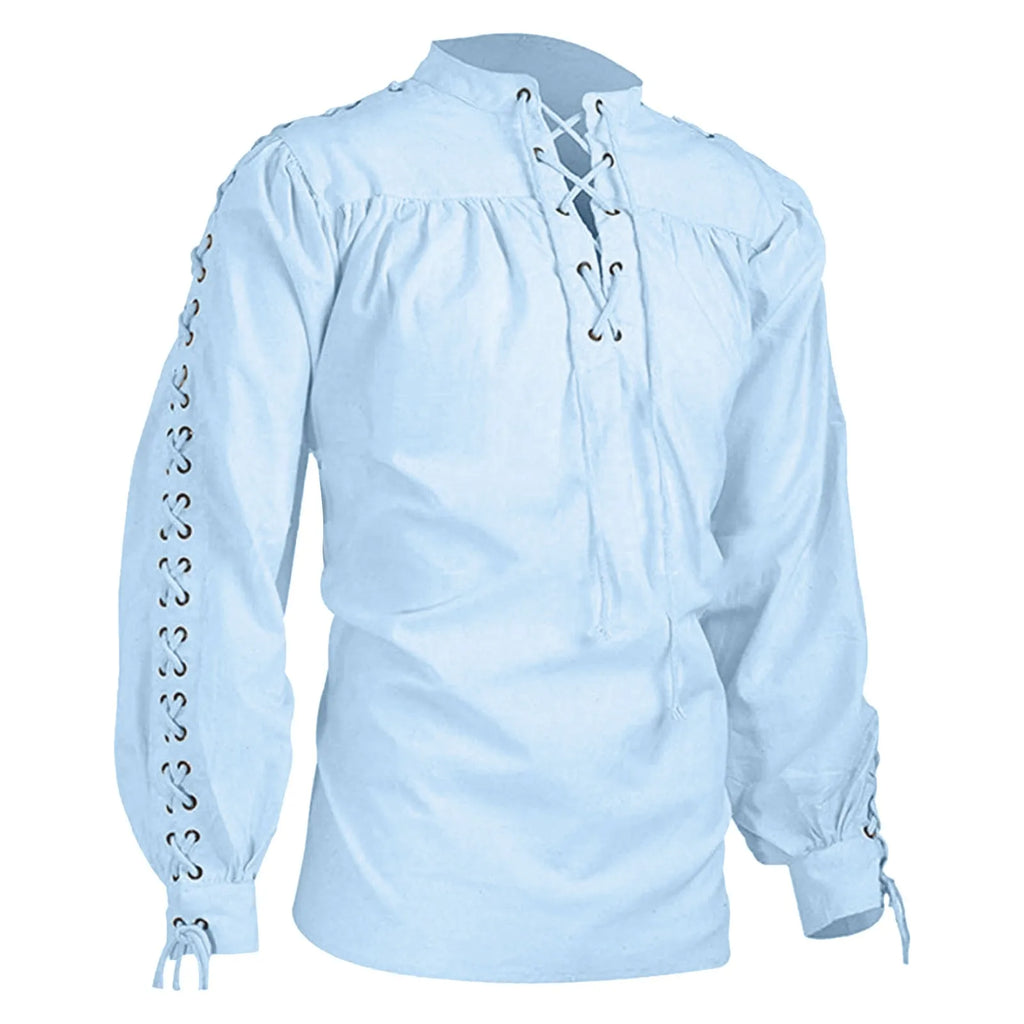 Chemise Pirate Viking à Col Volanté Homme – vue 4