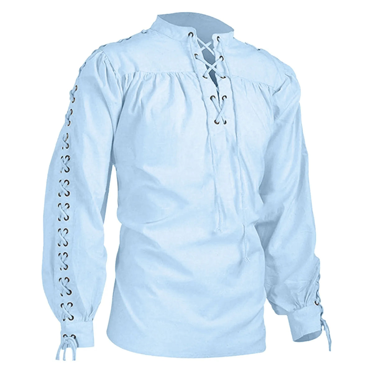 Chemise Pirate Viking à Col Volanté Homme – vue 4