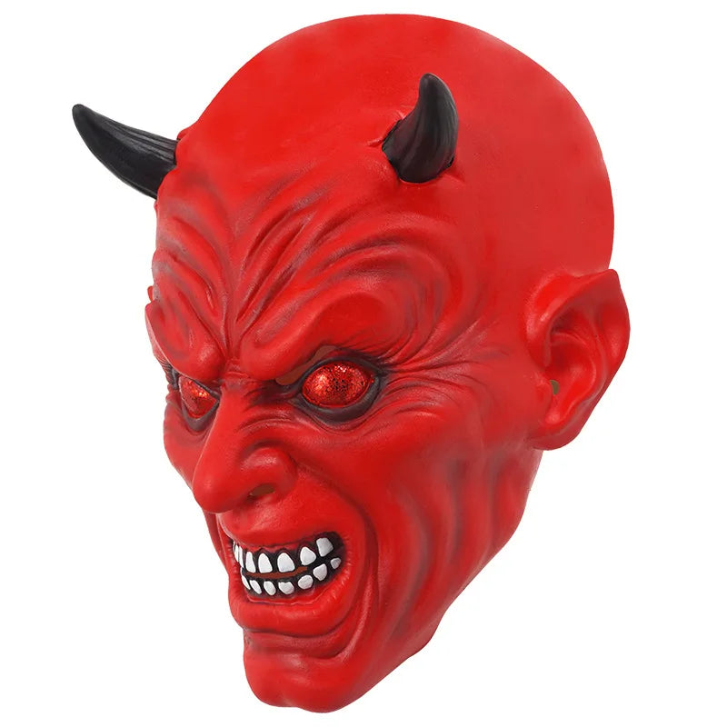 Masque Diable Rouge Effrayant – Masque d'Horreur Adulte – vue 3