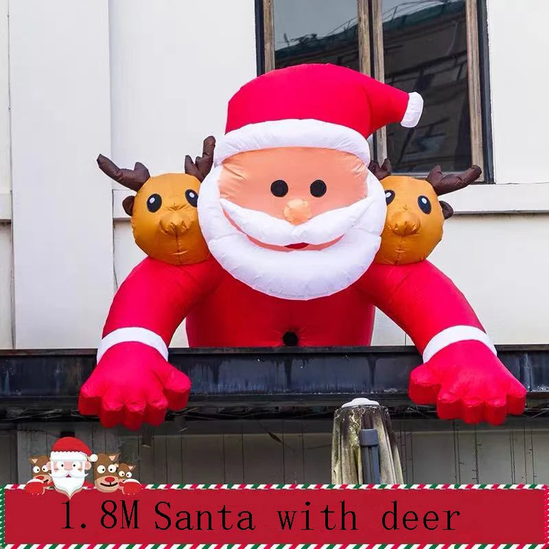 Père Noël Grimpeur Gonflable 2,4 m – Décoration Extérieure – vue 23