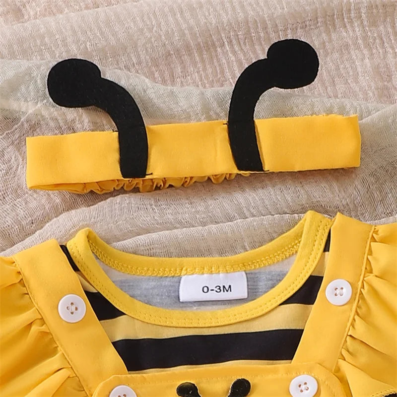 Tenue Bébé Abeille - Robe Barboteuse Halloween – vue 3