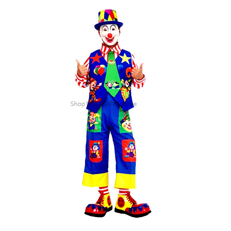 Déguisement Clown Rigolo Adulte – Tenue Colorée de Fête – vue 14