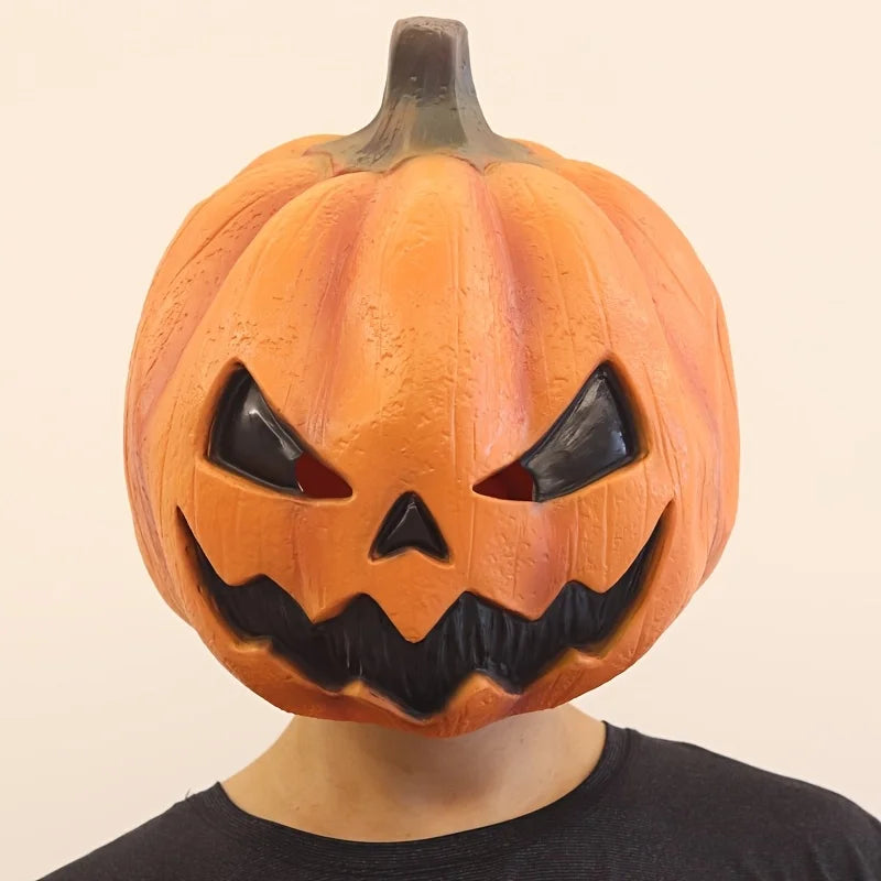 Masque Citrouille d'Horreur en Latex – vue 2