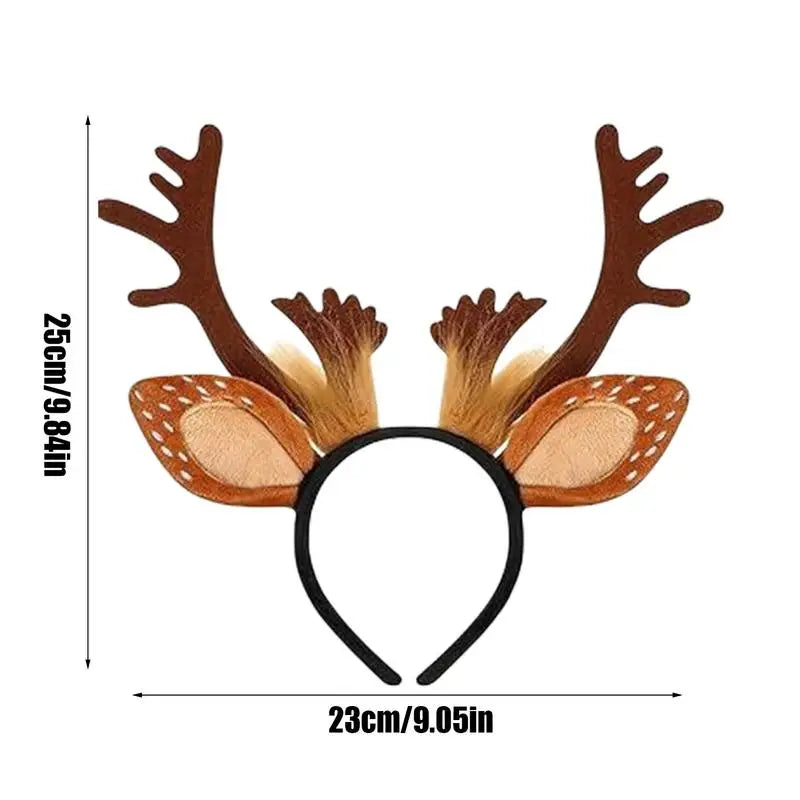 Serre-tête Oreilles et Bois de Renne - Accessoire Déguisement Noël – vue 6