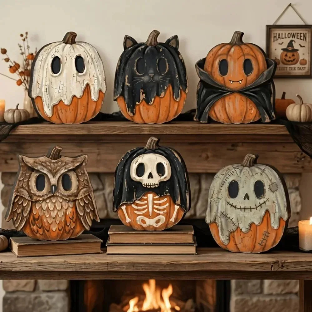 Décoration en bois noire Halloween - Panoplia