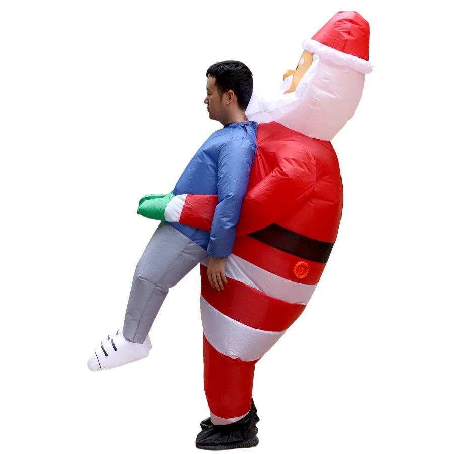 Déguisement Gonflable Père Noël Rigolo Adulte – vue 2