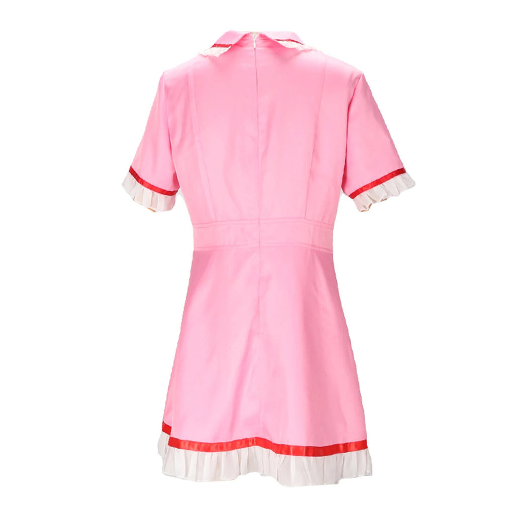 Robe d'Infirmière Rose avec Coiffe – vue 2