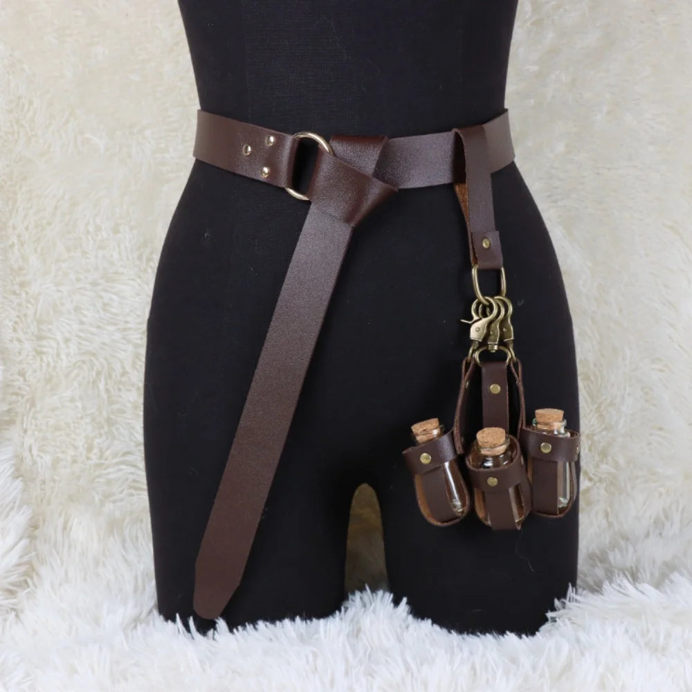 Ceinture Viking avec 3 Fioles de Potion – vue 6