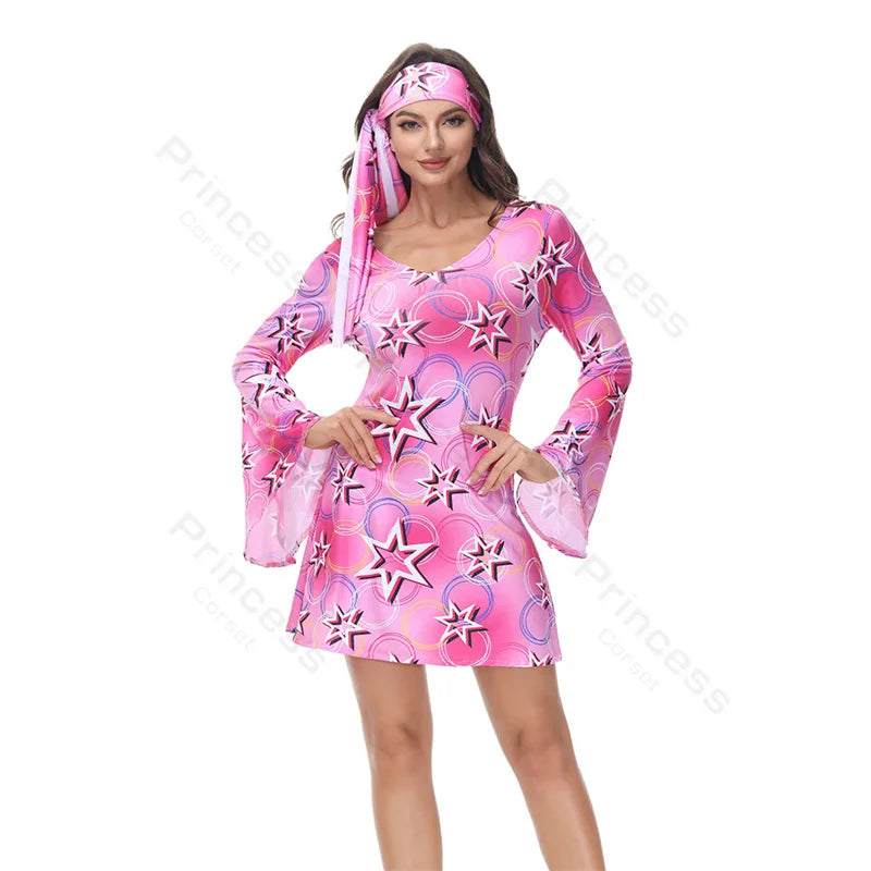 Robe Disco Années 70 Sexy avec Bandeau – vue 13