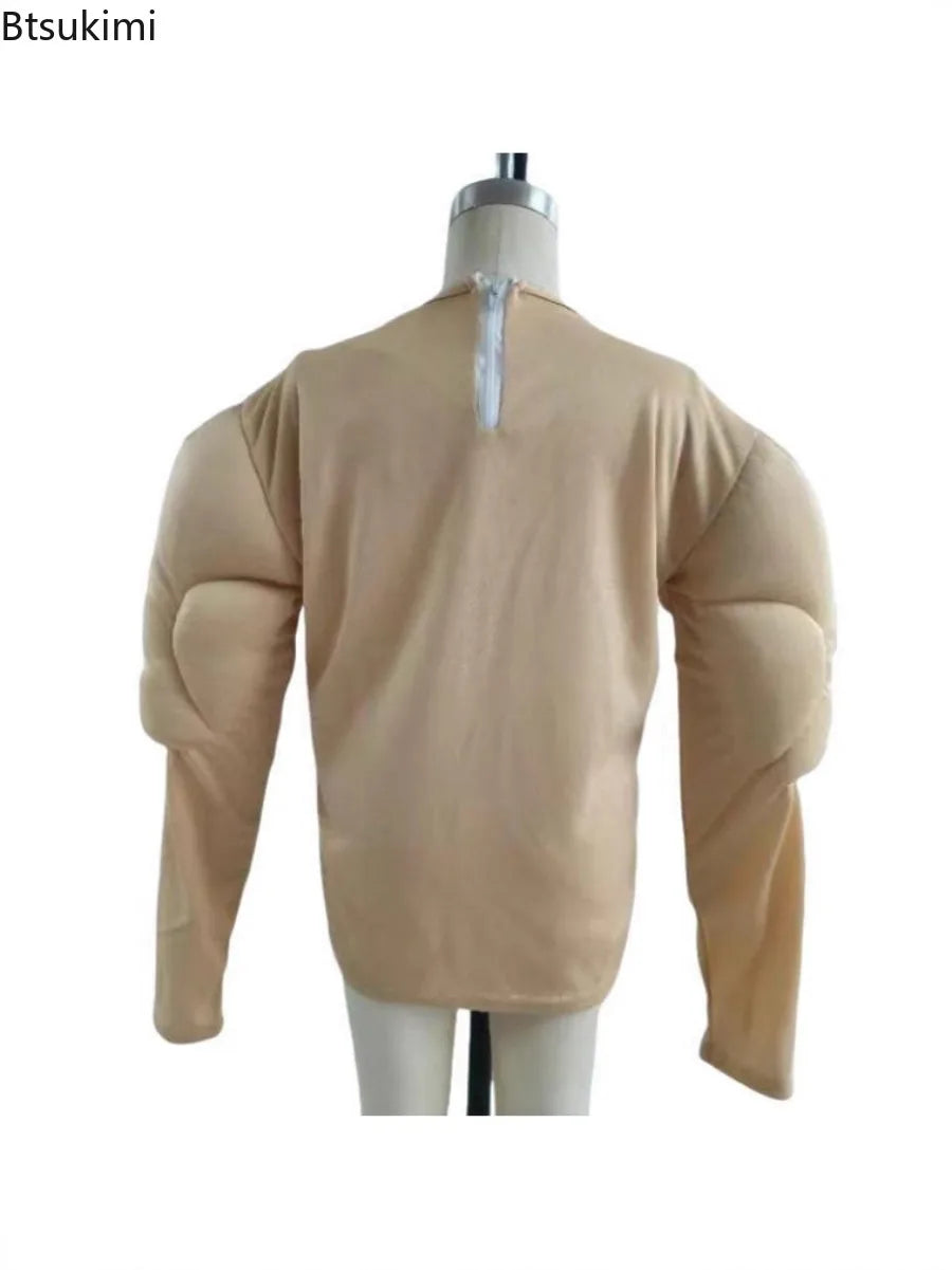 T-Shirt Faux Muscles Bodybuilder Homme – vue 3