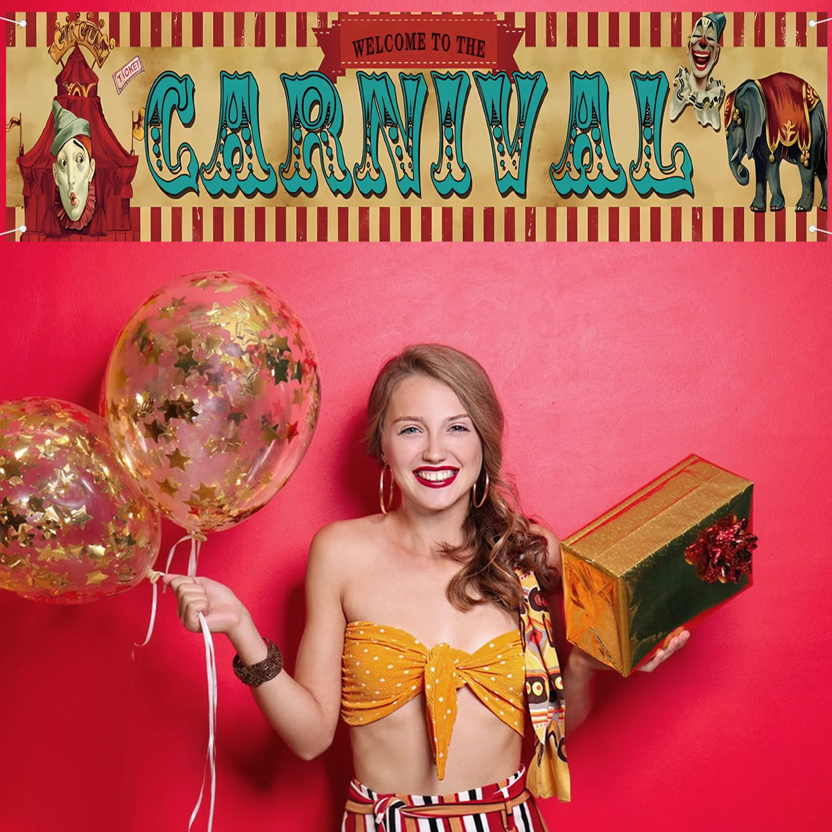 Banderole « Bienvenue au Cirque » pour Carnaval – vue 6