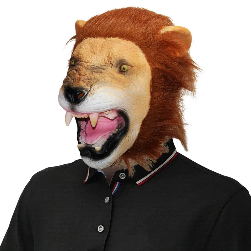 Masque Lion en Latex avec Crinière – vue 3