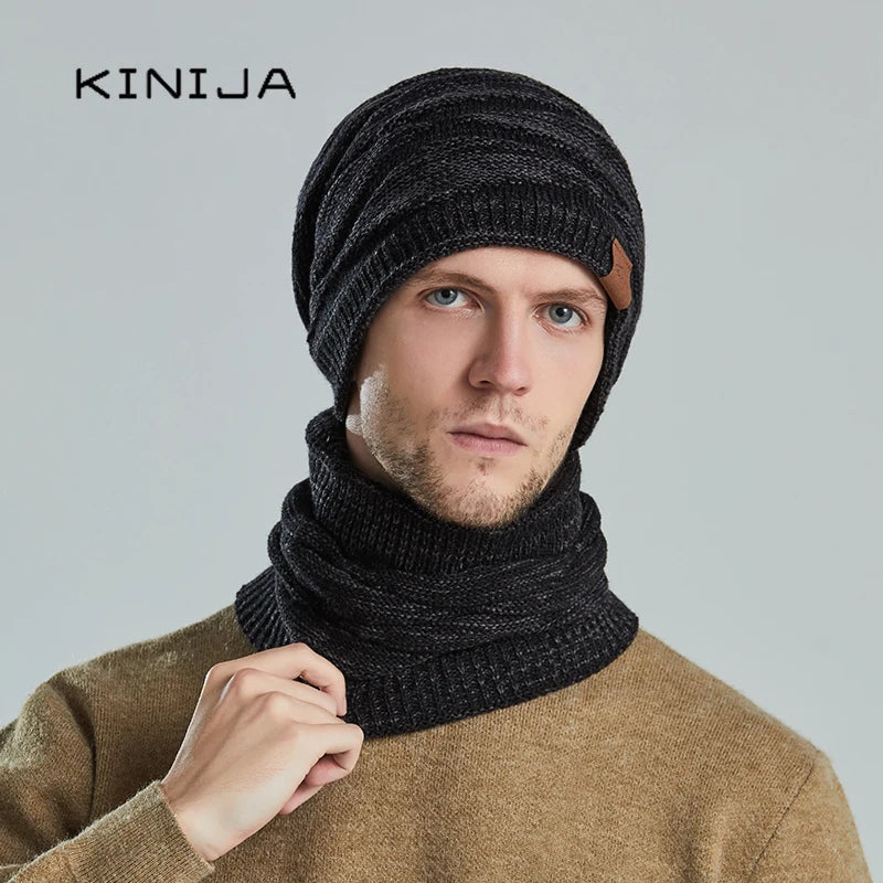 Ensemble Bonnet et Écharpe Tricoté - Hiver Chaud – vue 3