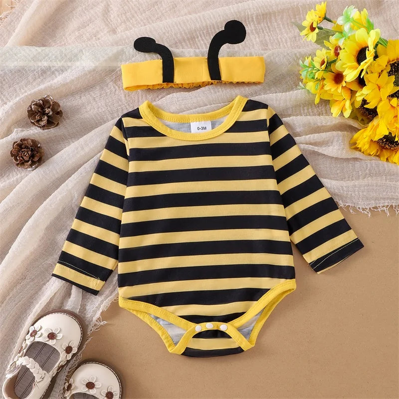 Tenue Bébé Abeille - Robe Barboteuse Halloween – vue 2