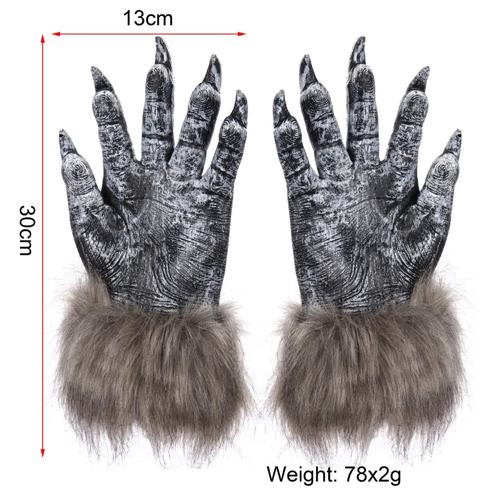 Gants Griffes de Bête à Fourrure en Latex – vue 4