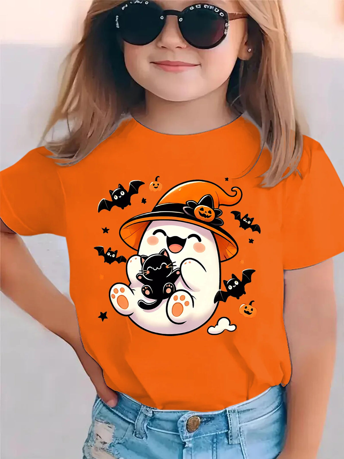 T-Shirts Famille Assortis Citrouille Halloween