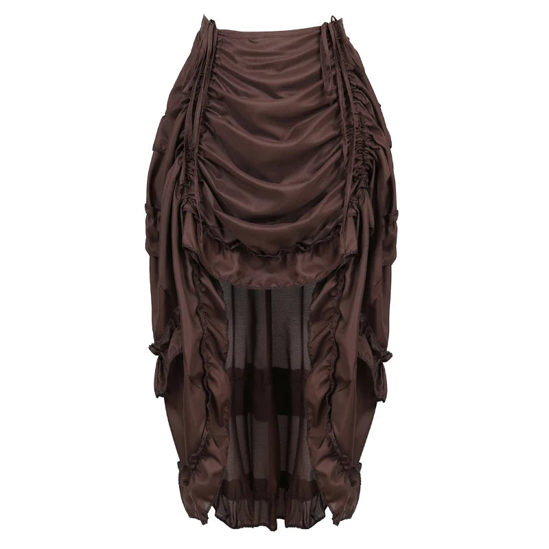Robe Corset Pirate Steampunk Marron – Grandes Tailles – vue 6