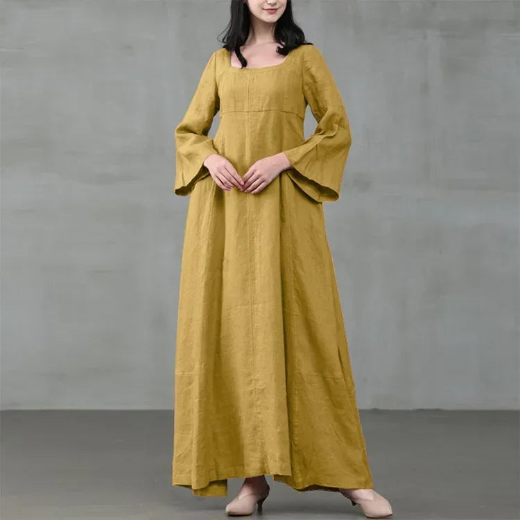 Robe Longue Médiévale Femme en Coton