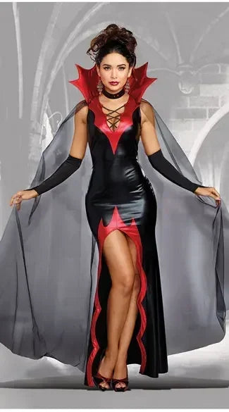 Déguisement Vampire / Sorcière pour Femme — Robe et Cape – vue 3
