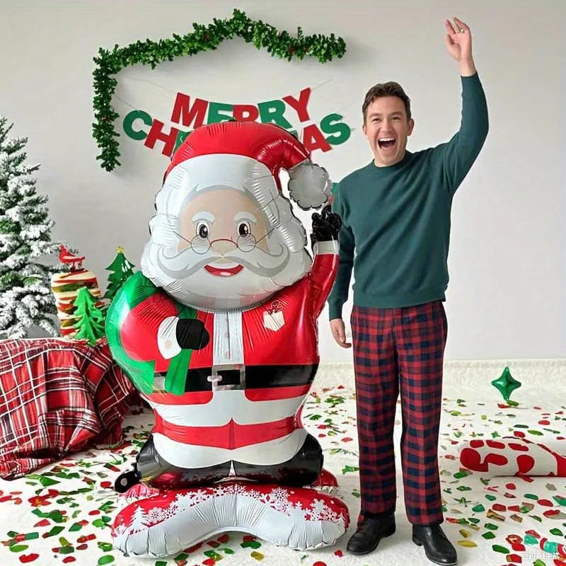 Ballon Père Noël Géant 120 cm – Décoration de Fête