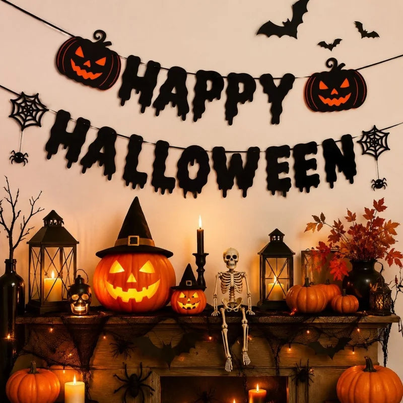 Guirlande Bannière en Feutrine Halloween - Fanions Décoratifs – vue 15