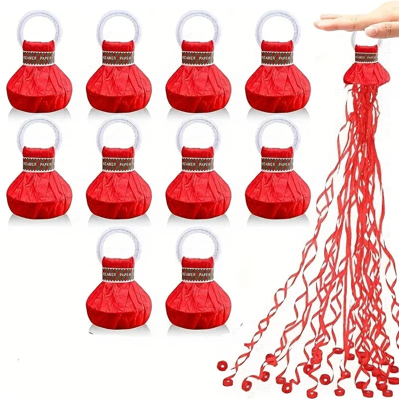 Lanceur de Confettis Rouge à Main