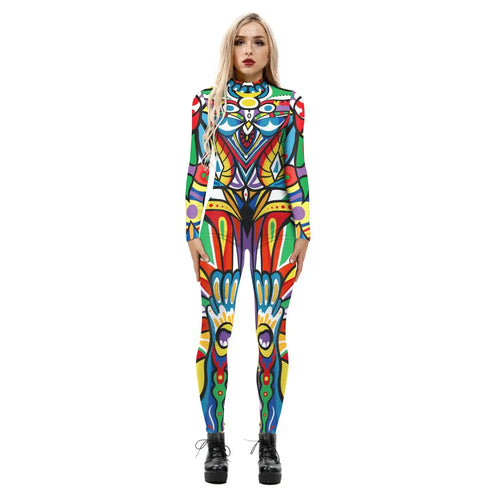 Body Tigre Camouflage Coloré Femme