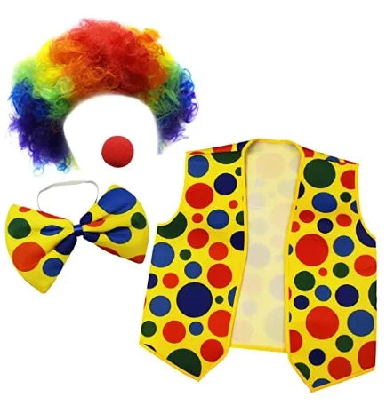 Kit Clown – Nez, Perruque, Nœud Papillon, Gants et Chapeau – vue 22