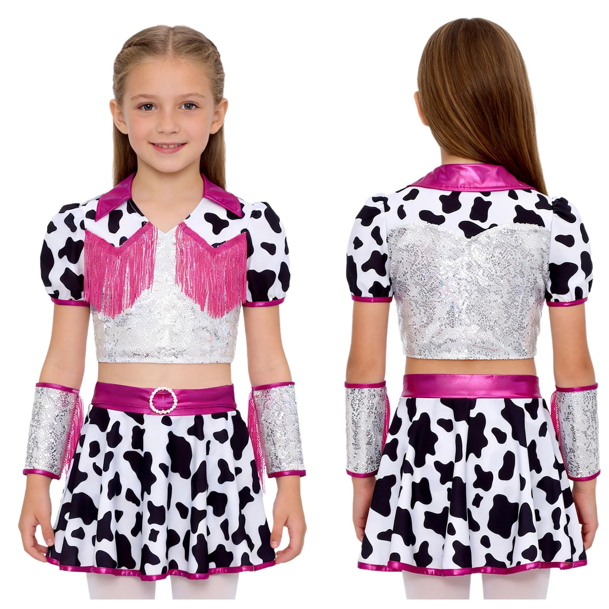 Déguisement Cowgirl Fille à Sequins – Crop Top et Jupe-Culotte – vue 7