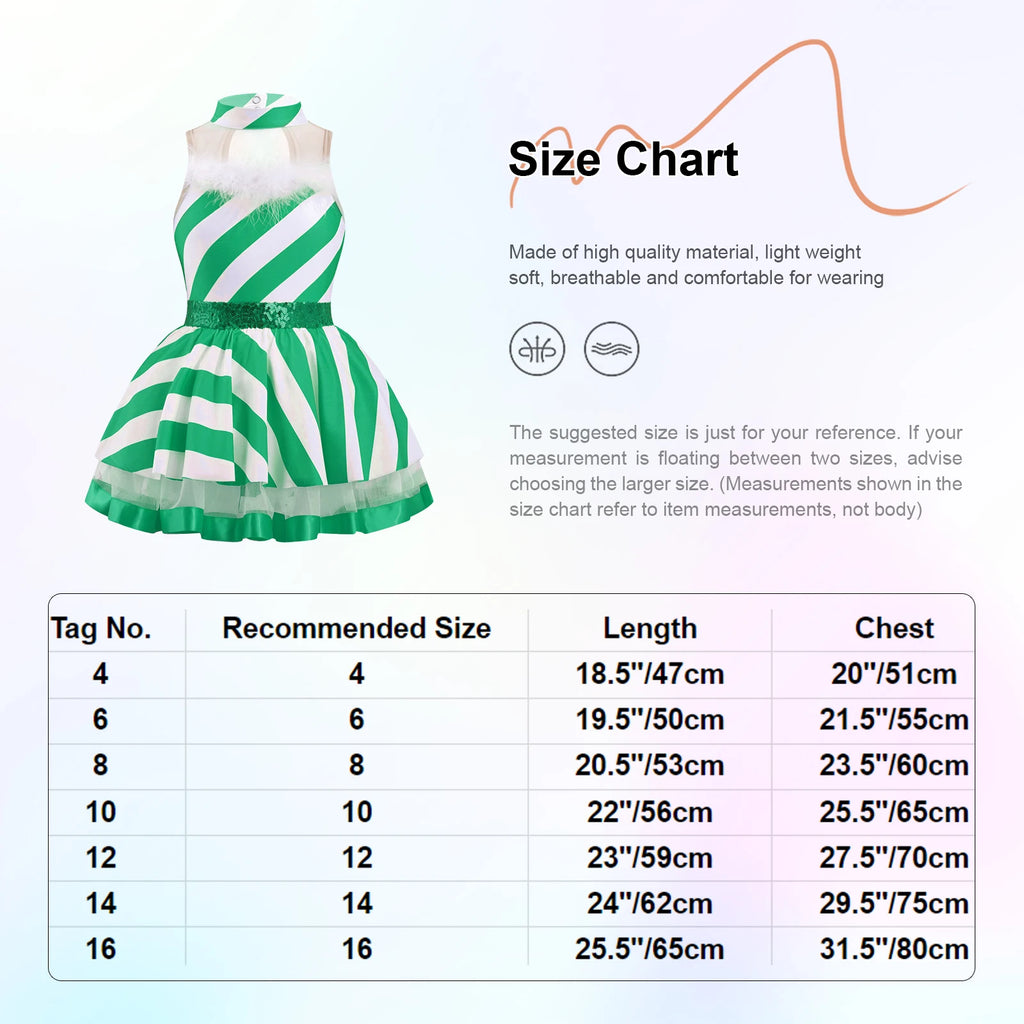 Robe Tutu Mère Noël Sucre d'Orge Fille – vue 4