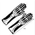 Gants Squelette Noirs – Accessoire Halloween – vue 7