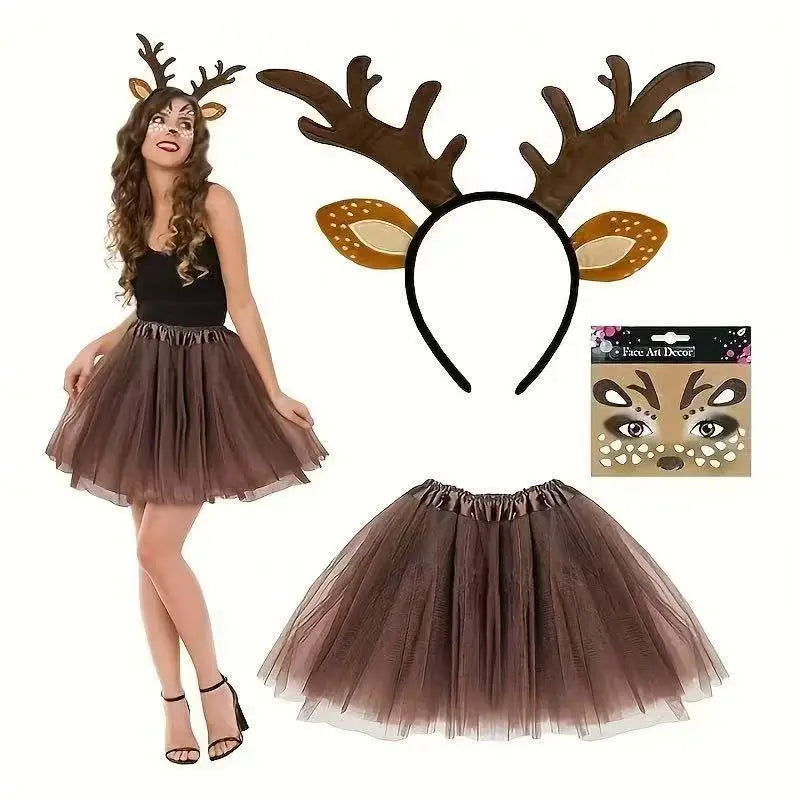 Déguisement Renne Tutu Marron avec Serre-Tête – vue 4
