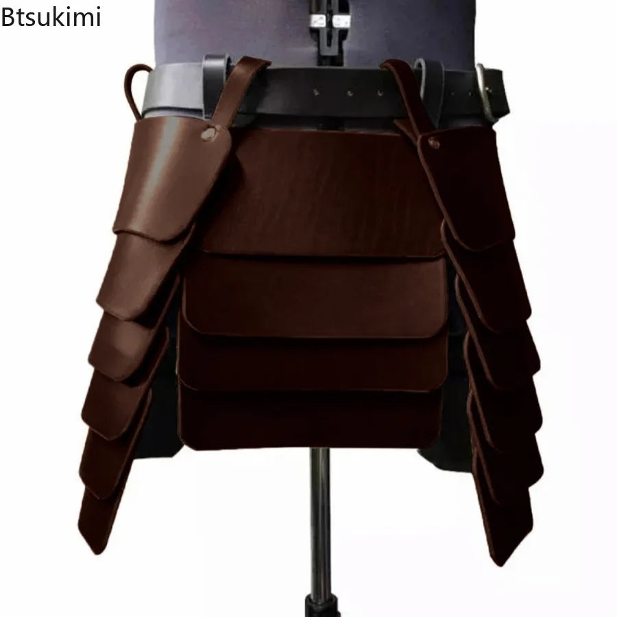 Jupe d'Armure Viking en Simili-Cuir – Tassettes – vue 4