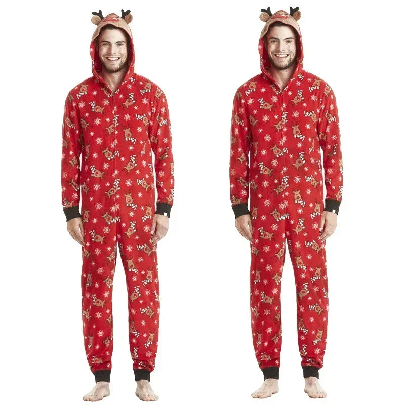 Combinaison Famille Élan de Noël - Pyjama à Capuche – vue 3