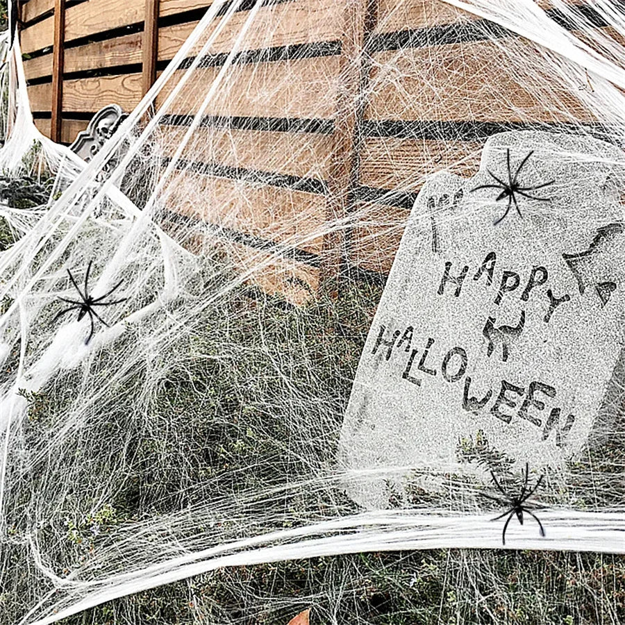 Toile d'araignée décorative extensible Halloween – 6 couleurs – vue 4