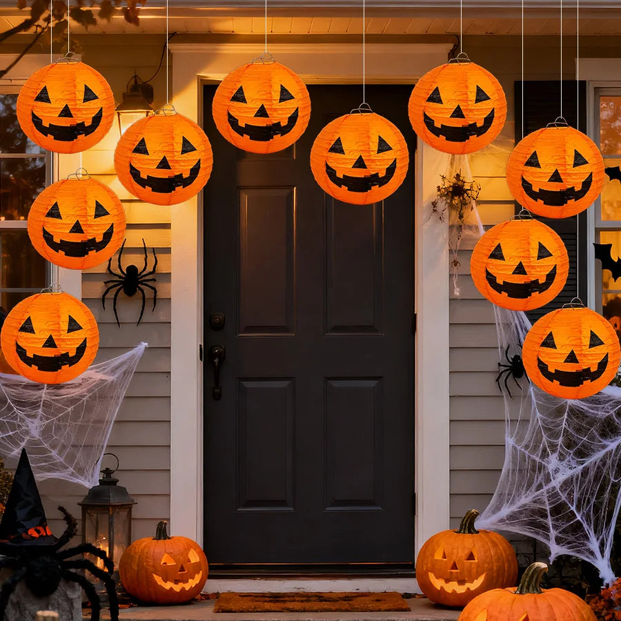 Lanternes en papier citrouille Halloween – vue 5