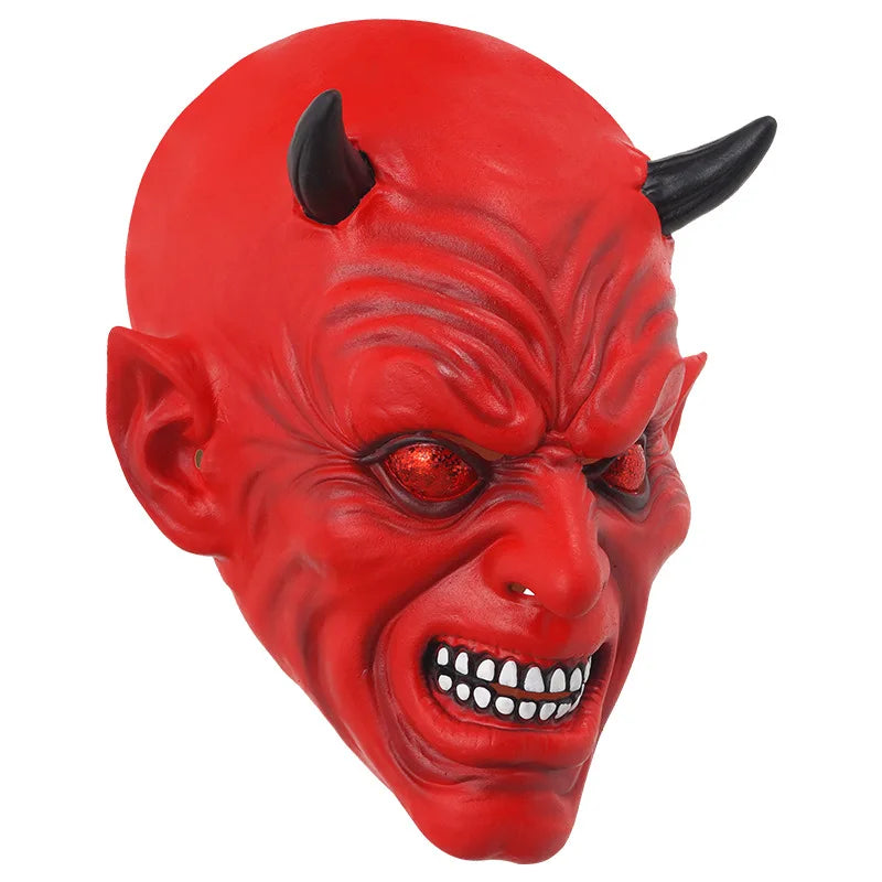 Masque Diable Rouge Effrayant – Masque d'Horreur Adulte – vue 4