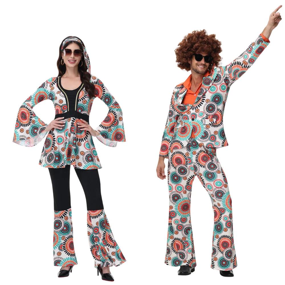 Kit Duo Déguisement Hippies Couple