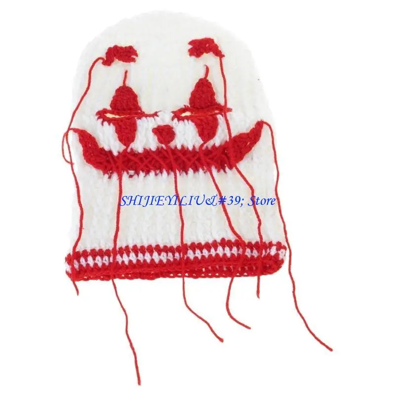 Bonnet Cagoule Tricoté Ensanglanté – vue 7