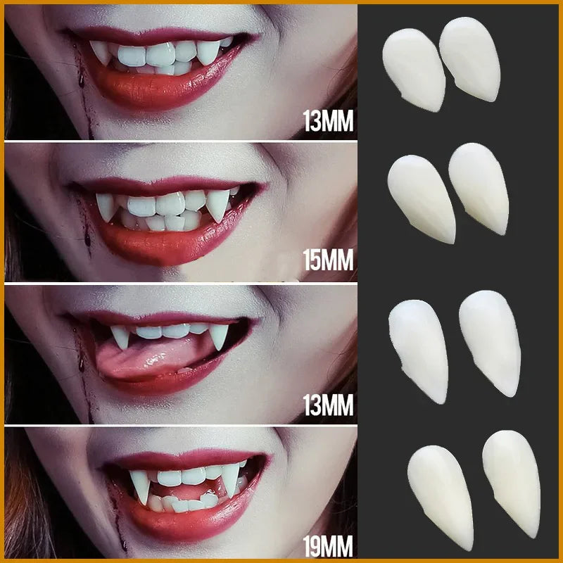 Lot de 5 Paires de Dents de Vampire – vue 2