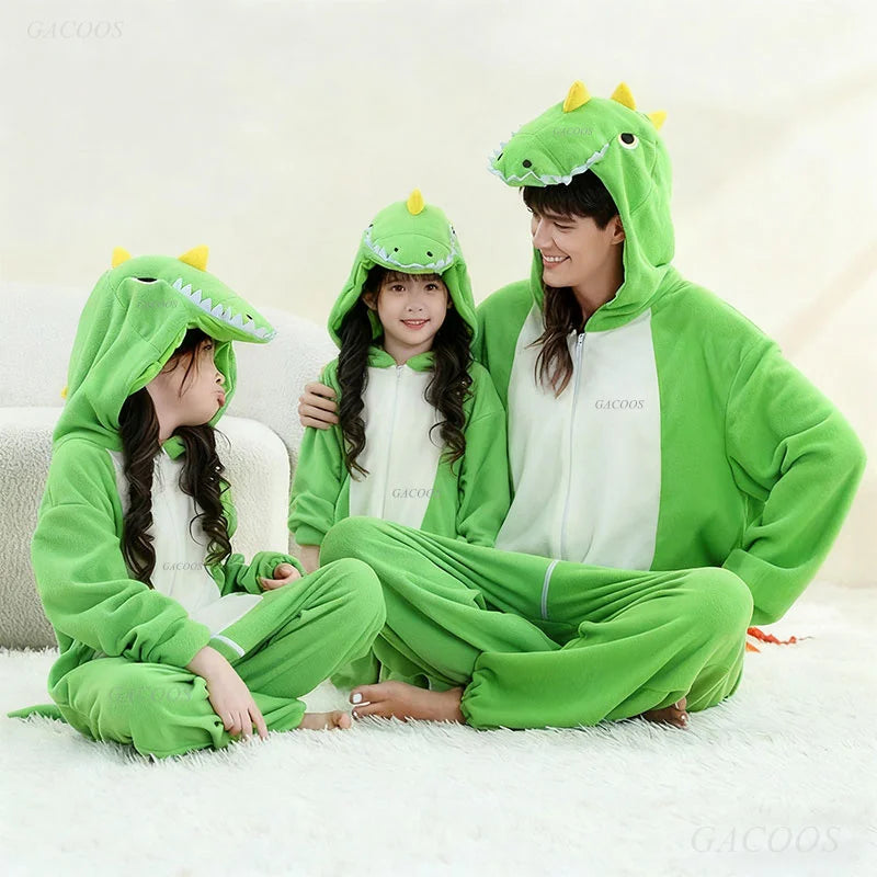 Combinaison Dragon Rouge Famille – Kigurumi à Capuche – vue 4