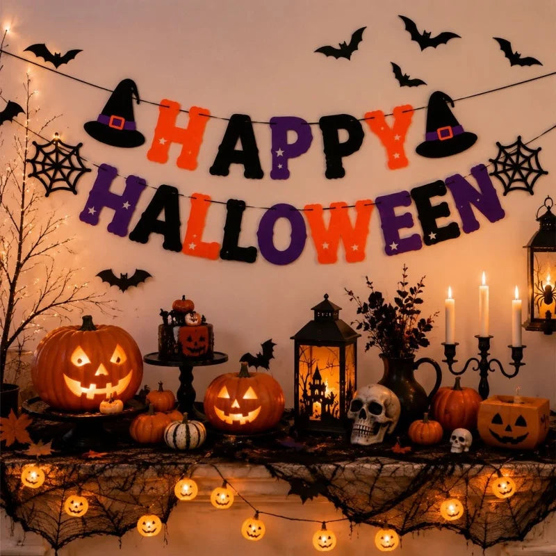 Guirlande Bannière en Feutrine Halloween - Fanions Décoratifs – vue 4