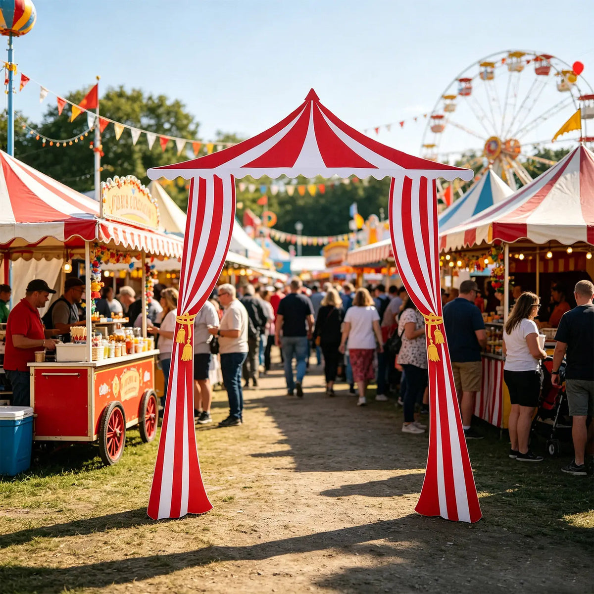 Toile de fond rideau rouge cirque Carnaval – vue 6