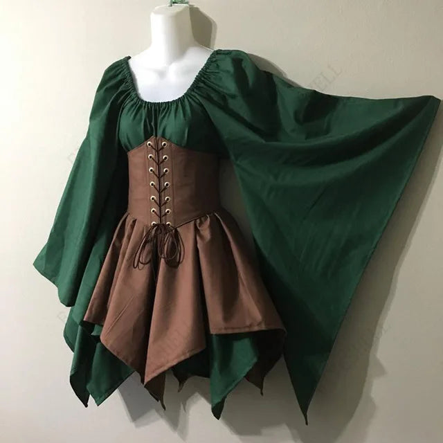 Robe Elfe Médiévale Femme avec Corset – du S au 5XL – vue 7
