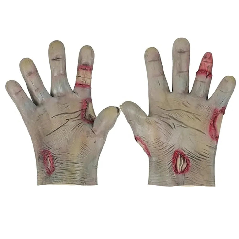 Gants Mains de Zombie Ensanglantées en Latex – vue 7