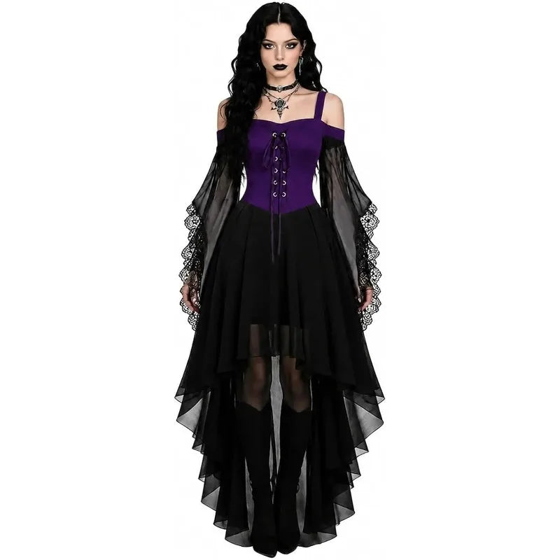 Robe Vampire à Manches Papillon en Résille – vue 5